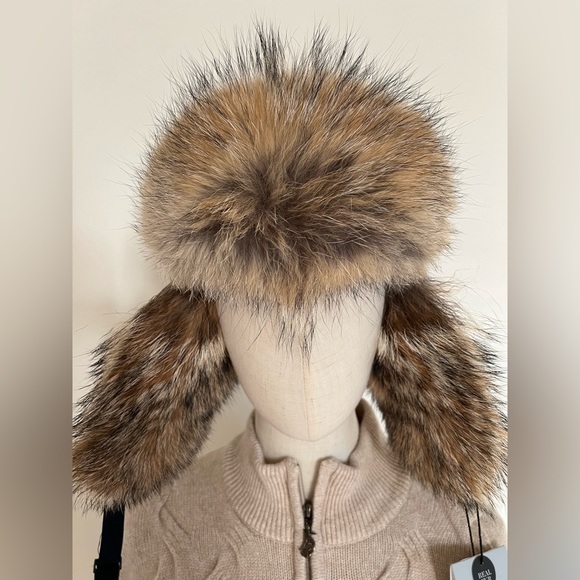 Ladies / Dames Avaiator Hat Canada Goose real fur - Picture 4 of 14
